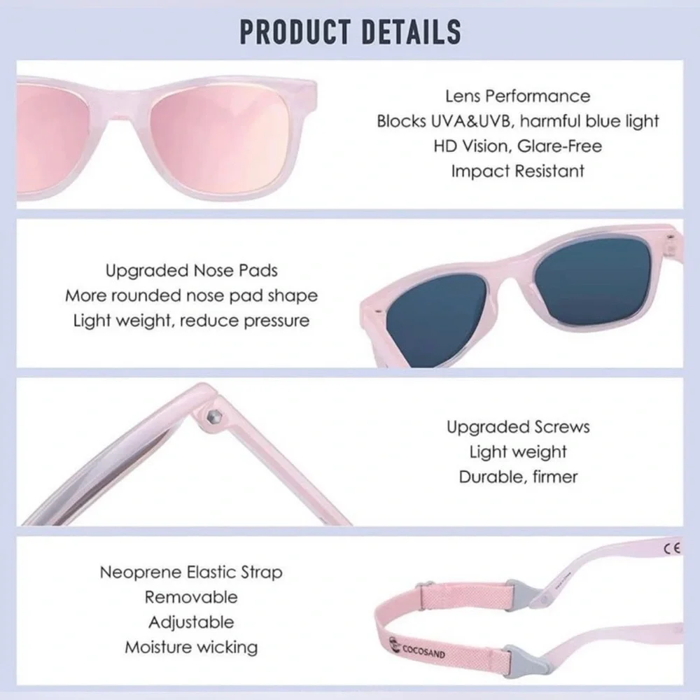 Kids Sunglasses - Pink and Yellow